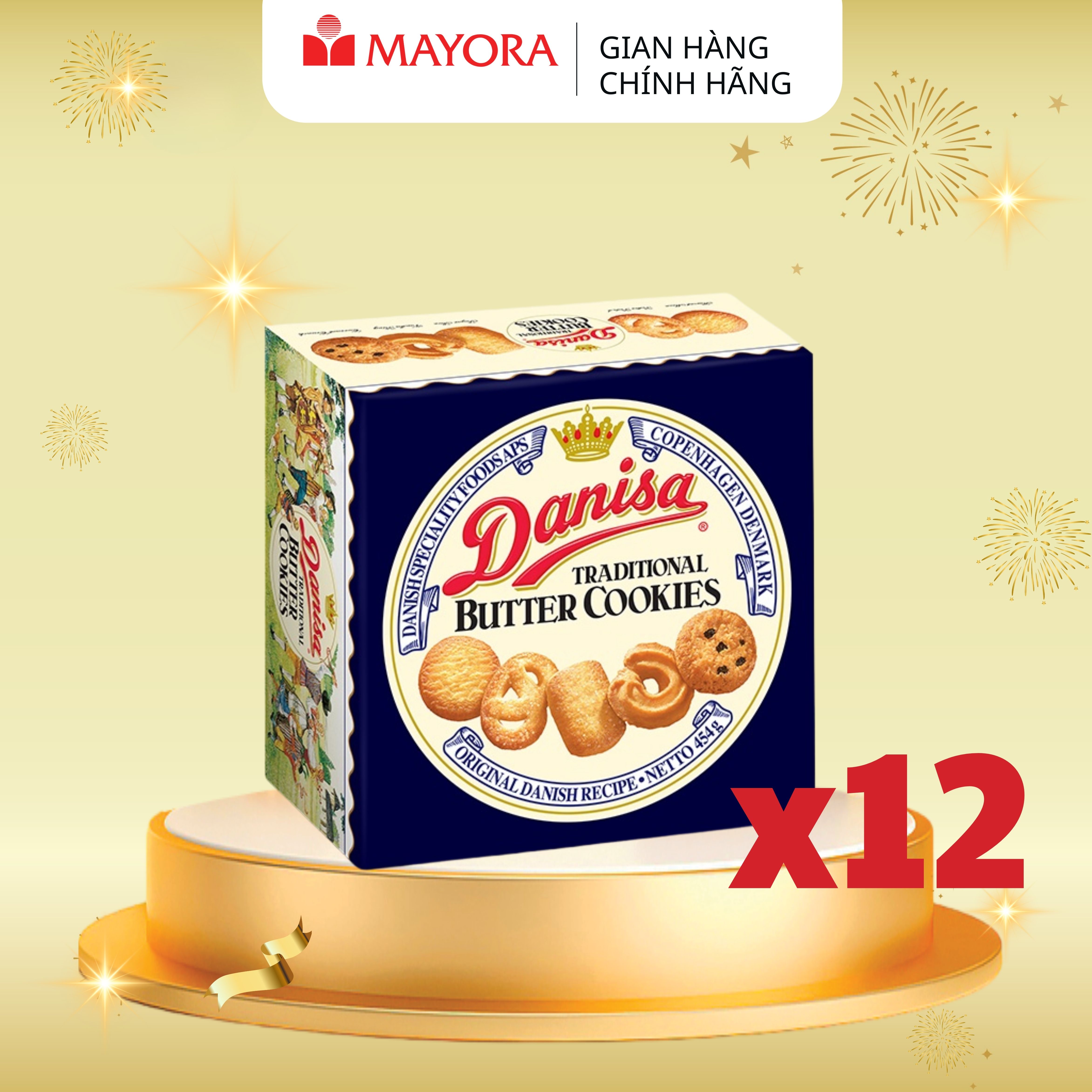 [NEW] COMBO 12 HỘP BÁNH QUY BƠ DANISA 454G