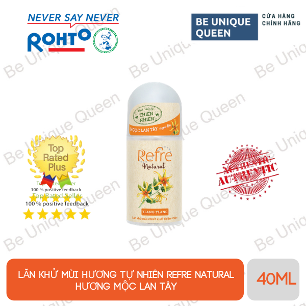 Lăn Khử Mùi Refre Natural Hương Ngọc Lan Tây 40ml