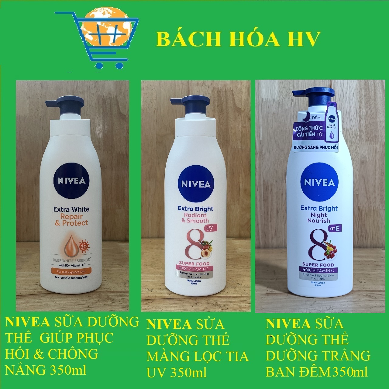 Sữa dưỡng thể nivea 350g - bach hoa hv