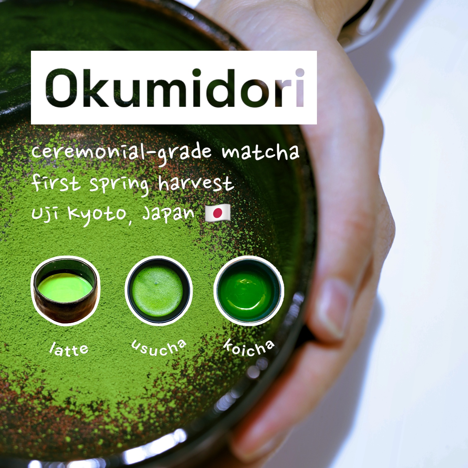 Bột Matcha Uji Nhật Bản - Chakami no Komorebi (Giống trà Okumidori) | 30g, 100g | Ceremonial Grade | Thu hoạch tại Kyoto, Nhật Bản