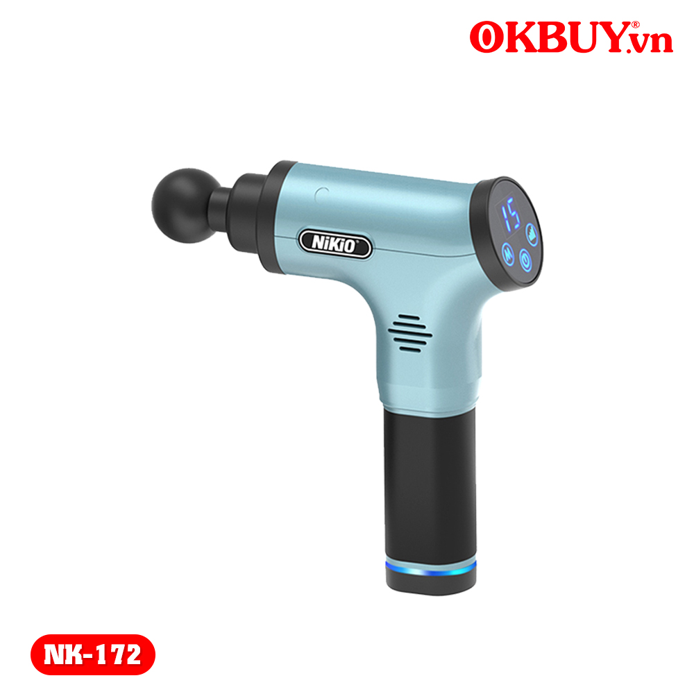 Máy massage cầm tay giảm đau nhức căng cơ NIKIO NK-172 - 110W xanh ngọc mẫu mới