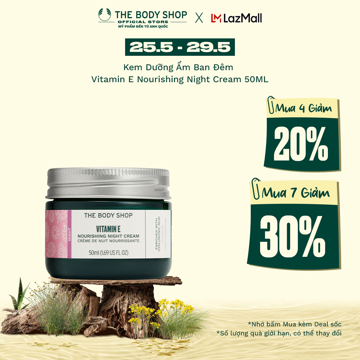 Vitamin E Nourishing Night Cream 50ml the Body Shop
