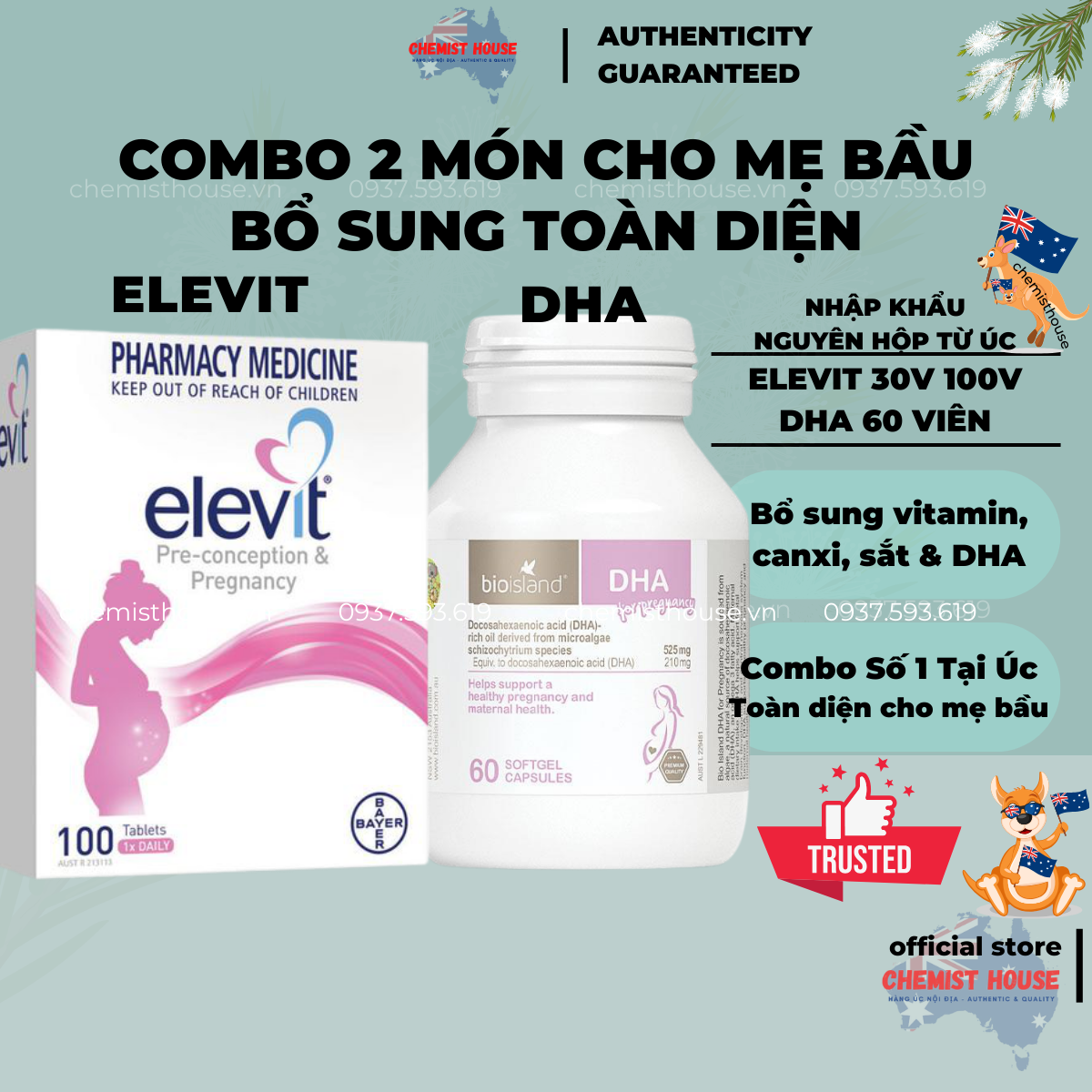 Combo Vitamin cho Mẹ Bầu 2 món