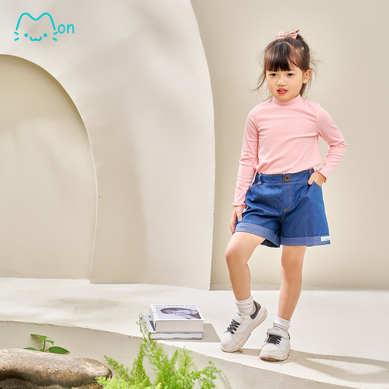 Áo giữ nhiệt cho bé gái cổ 3 phân, áo giữ nhiệt cho bé chất len đũa cao cấp cho bé gái từ 2,3,4,5,6 monbabies ag22w01