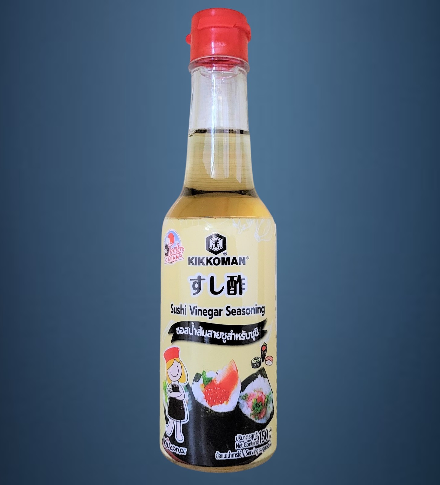 KIKKOMAN - chai vàng nhạt 150ml - SỐT GIẤM SUSHI THÁI LAN Sushi Vinegar Seasoning Tasty Japan