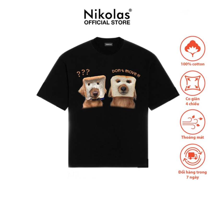 Áo thun unisex nikolas 100% cotton the dog10 - nikolas is fashion - ss2023