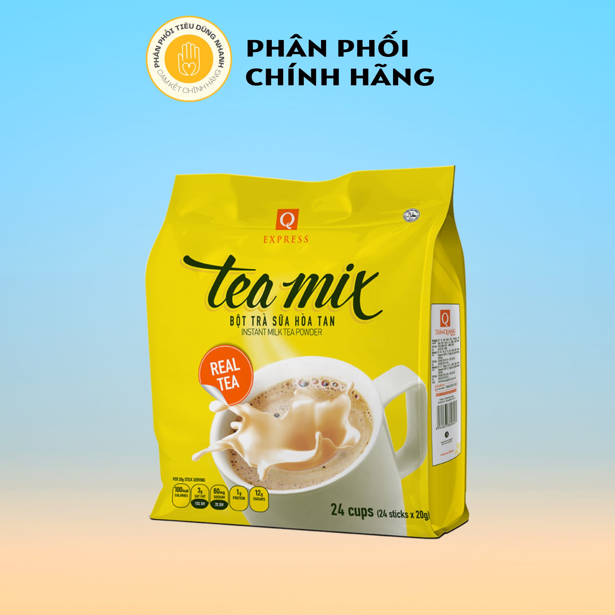 Bịch 24 Gói Trà Sữa Hòa Tan Q Express Tea Mix 20g Gói