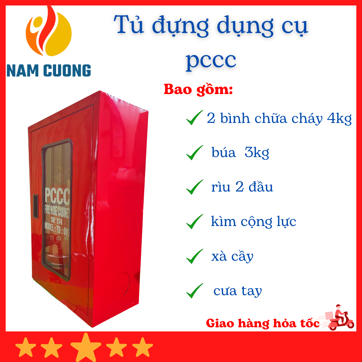 Tủ đựng dụng cụ chữa cháy, tủ đựng thiết bị có sẵn thiết bị đầy đủ, tủ đựng thiết bị 400x600x200
