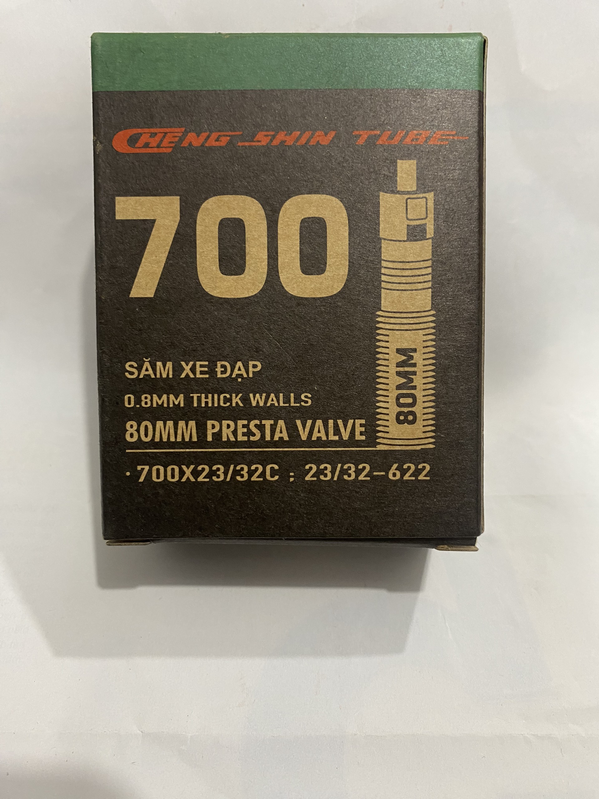 Săm cheng shin 700x23/ 32c van 80mm dành cho xe đạp