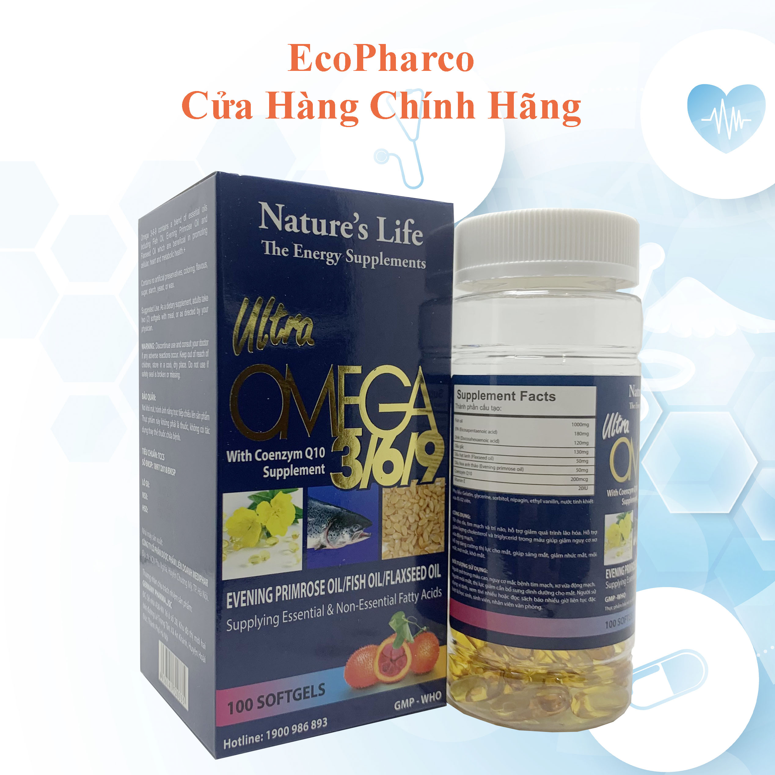 Dầu Cá Alaska Omega 369, Giúp bổ sung chất chống oxy hóa, hỗ trợ giảm cholesterol máu, giảm nguy cơ xơ vữa động mạch, hỗ trợ bổ não, bổ mắt, giúp cải thiện thị lực -  hộp 100 viên