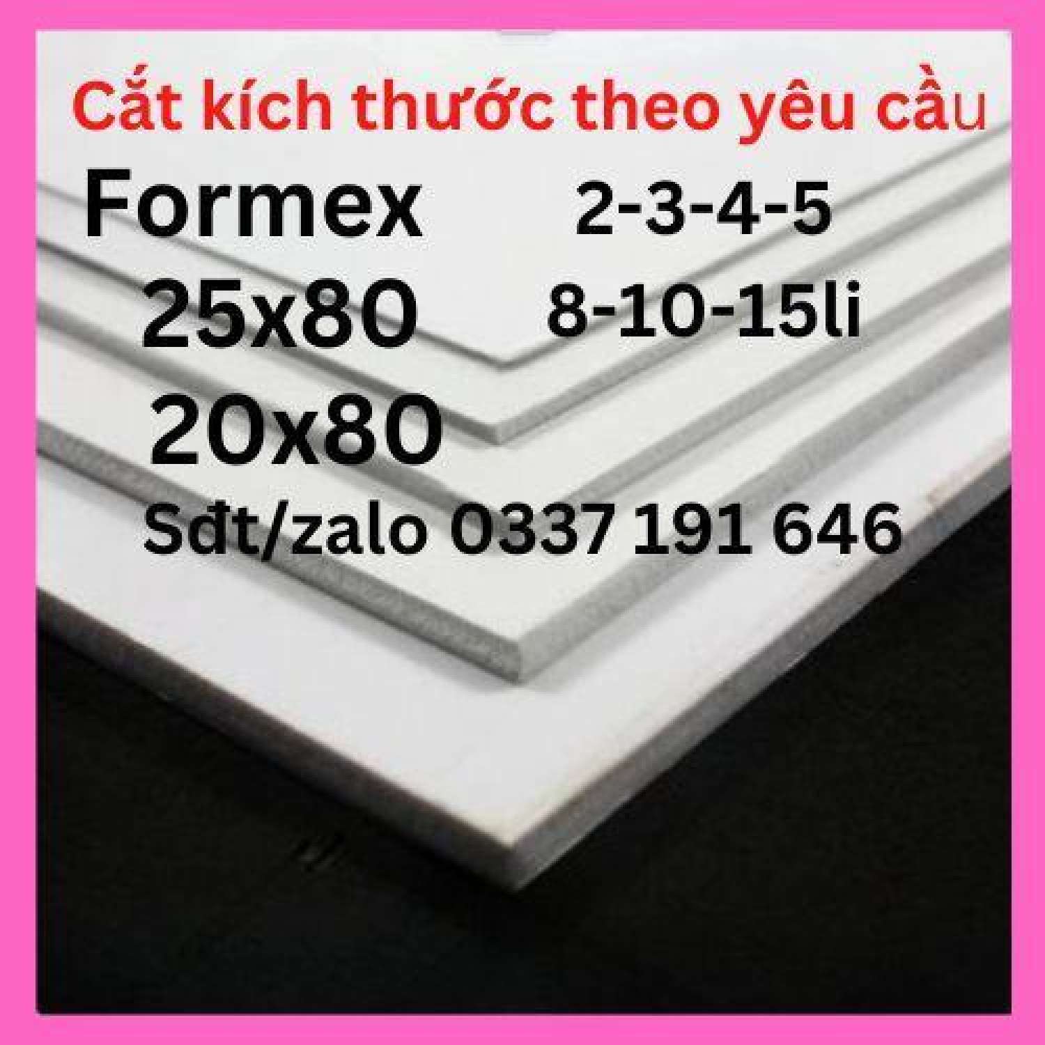 Bìa mô hình - 20x80 25x 80 2li 3li 4li 5li,8li,10li fomex 2ly 3ly 4ly 5ly, foam,fomic)