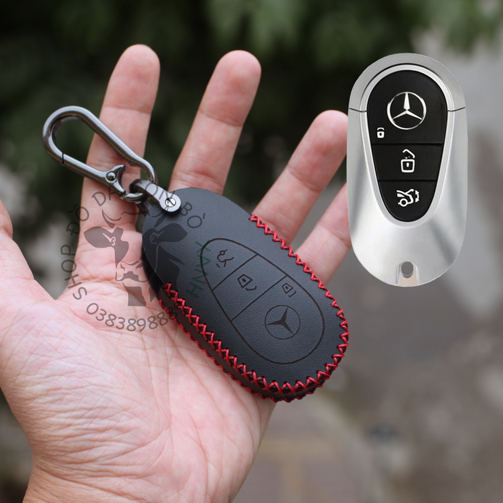 Bao da chìa khoá mercedes handmade da, bao da chìa khoá mec s-class w223 003