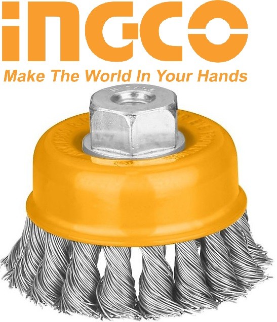 Chén cước xoắn 100mm 4inch Wire Cup Brush Ingco WB21002 - WB21002 cam kết hàng đúng mô tả chất lượng đảm bảo inbox shop để được tư vấn thêm