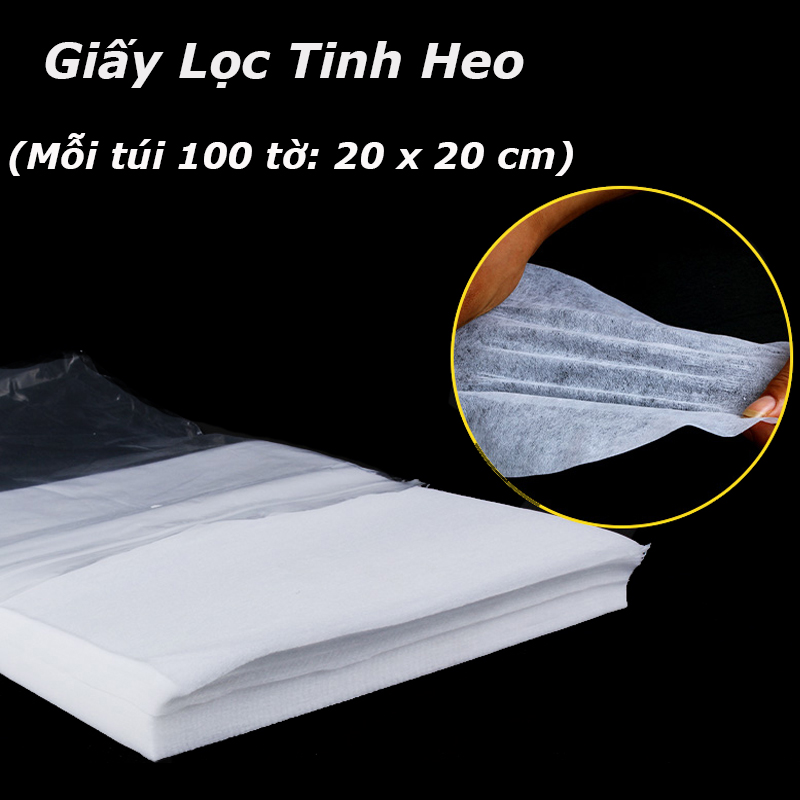 Giấy lọc tinh heo túi 100 tờ, giấy thụ tinh địch lợn size 20x20cm