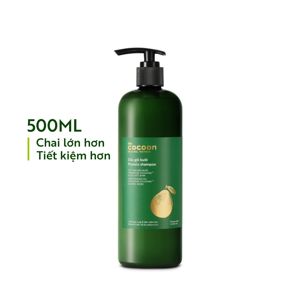 Bigsize Dầu gội bưởi ngăn rụng tóc Cocoon 500ml giảm rụng mọc tóc Chai lớn