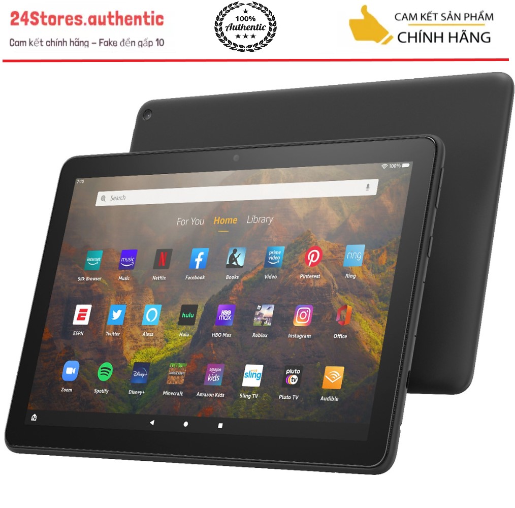 Máy đọc sách kindle fire hd 10 bản 32gb, ram 3gb, màn hình full hd 2021