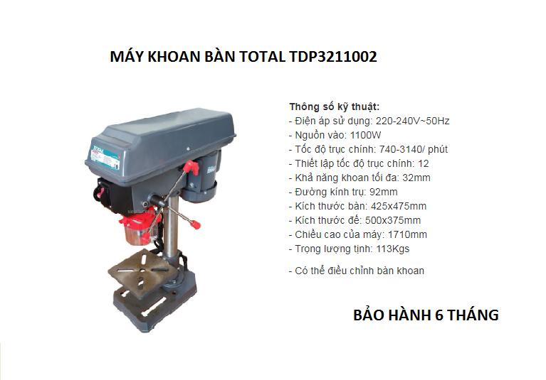 Máy khoan bàn 1100w total tdp3211002