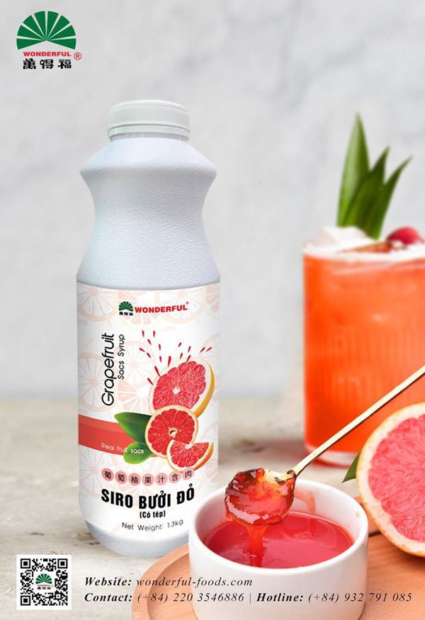 Siro Bưởi đỏ Wonderful 1.3kg
