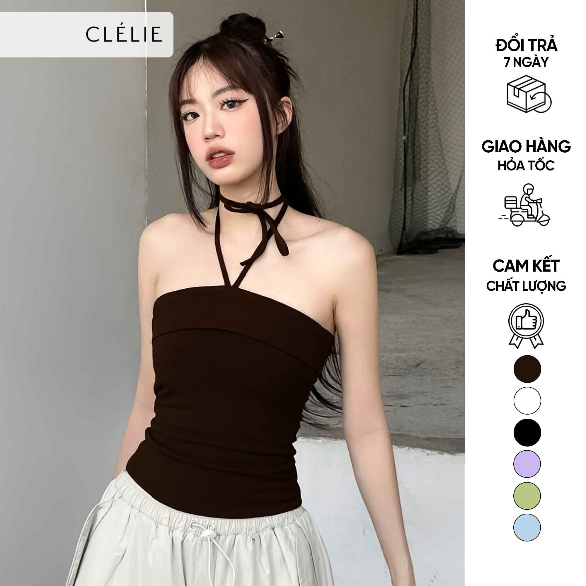 Áo ống thun cotton 2 lớp | lola top - clélie