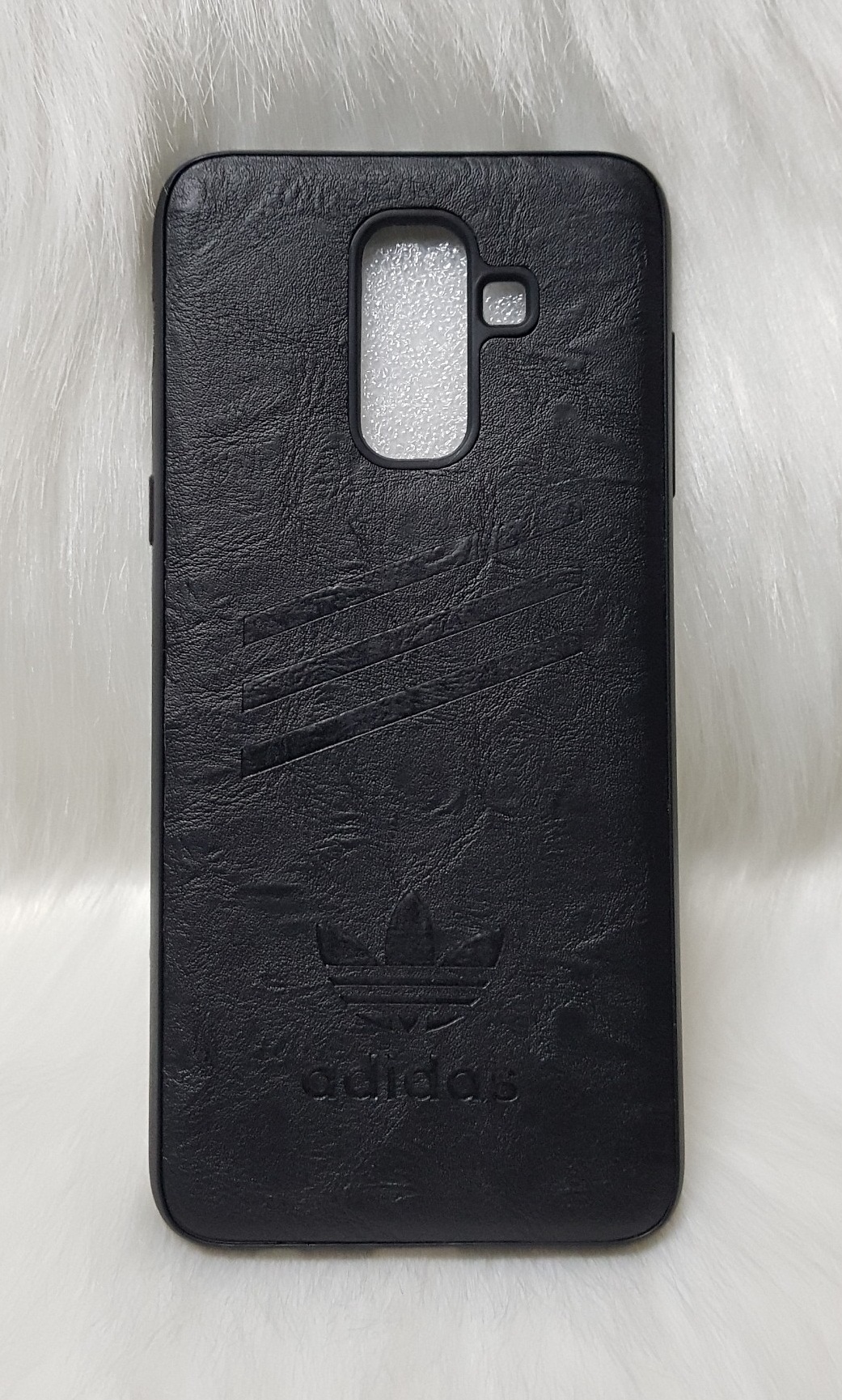 Samsung j8/a6plus - ốp lưng da adidas viền nhựa dẻo cho máy samsung j8/a6plus