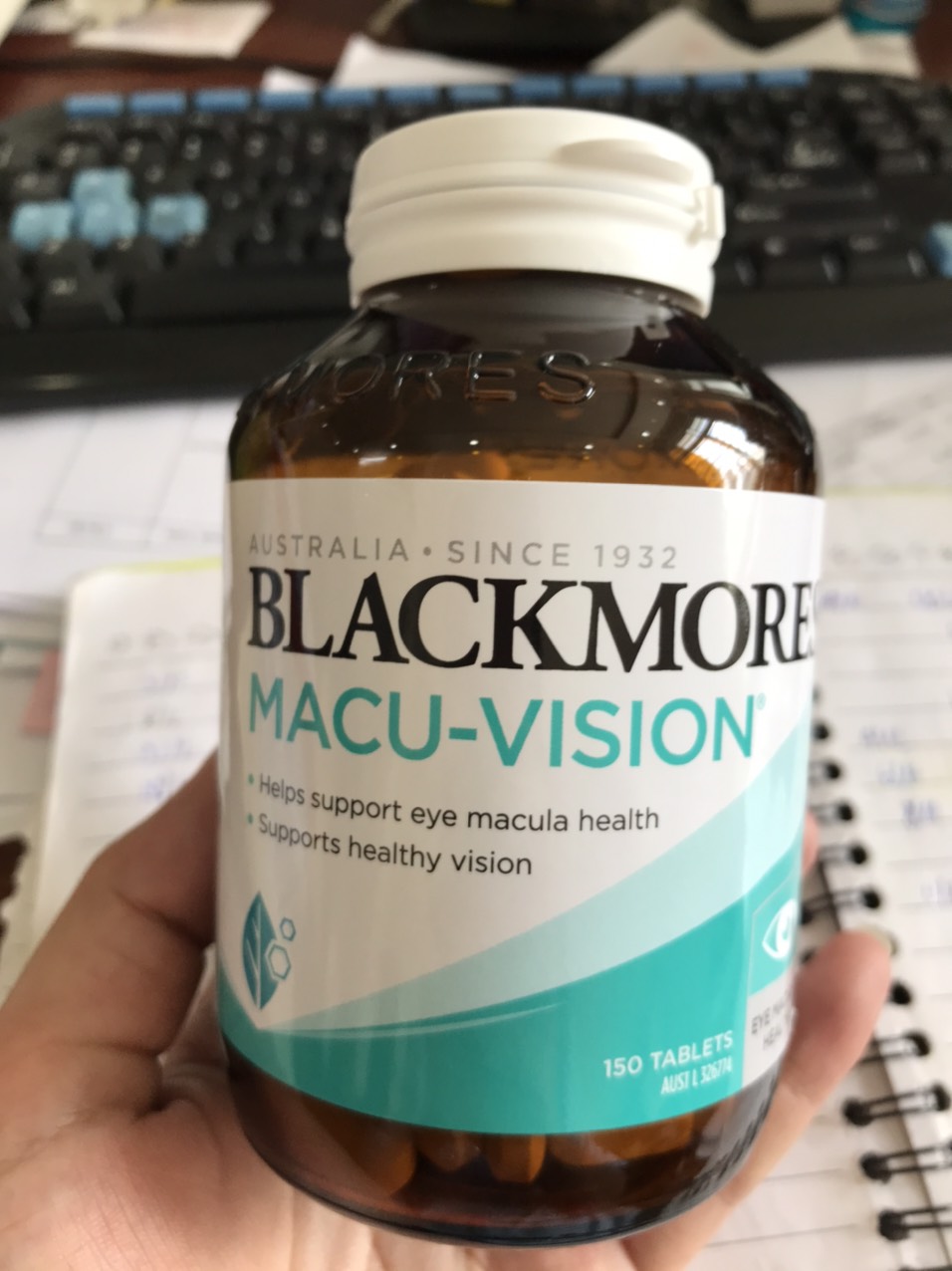 Viên uống bổ mắt Blackmores Macu-Vision của Úc 150 Viên