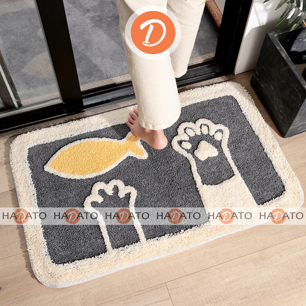 Thảm chùi chân thảm lau chân thảm trang trí phòng khách phòng ngủ chống trơn trượt CAO CÂP mèo CÁ 2020 NEW MC-002