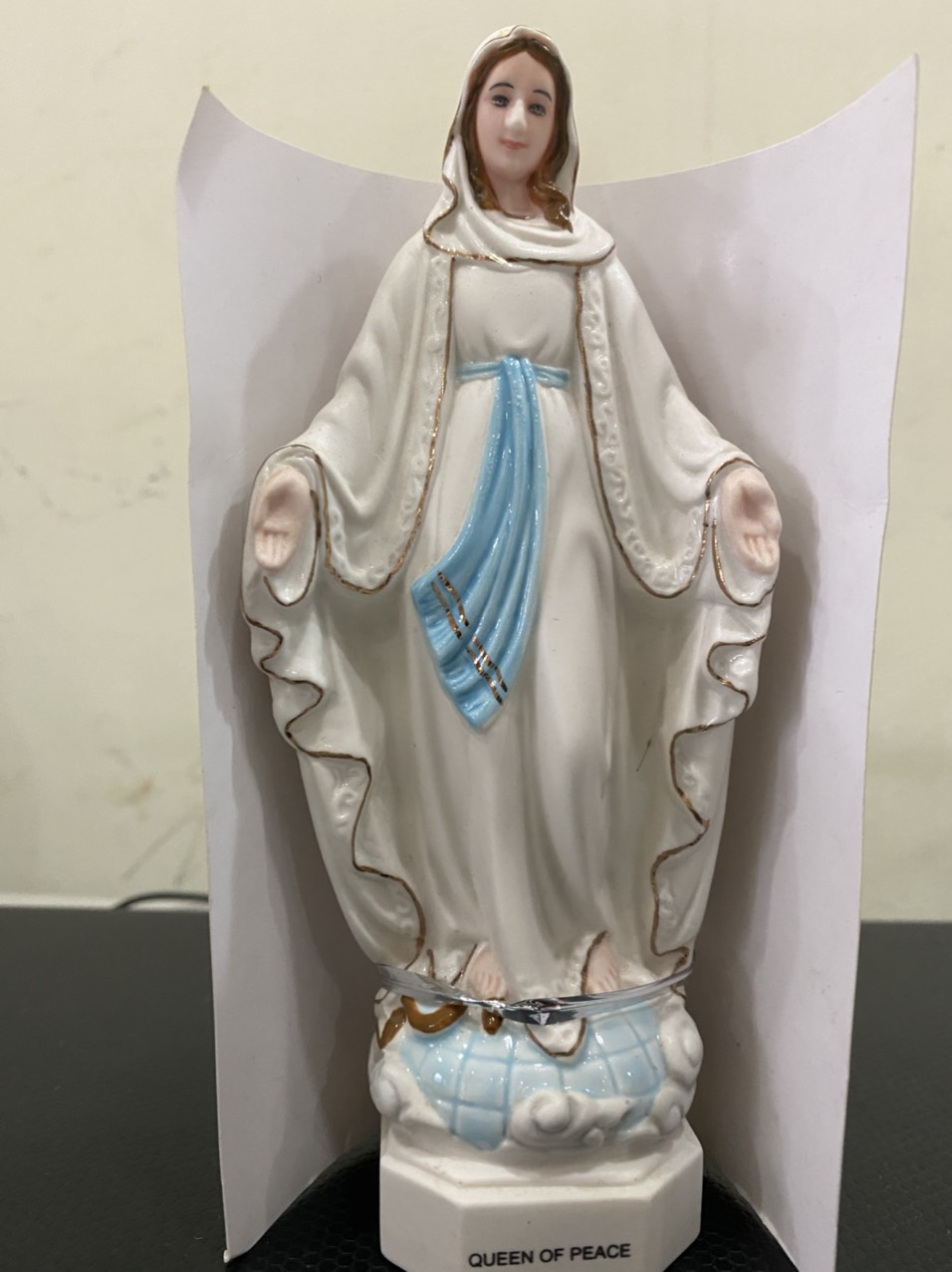 [HCM]173. Đức Mẹ Ban ơn gốm sứ 18cm