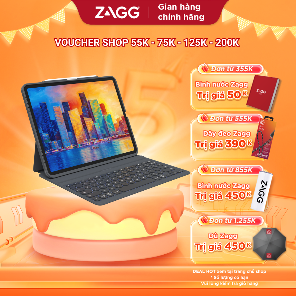 Ốp lưng kèm bàn phím zagg pro keys ipad pro 11 inch - 103408986
