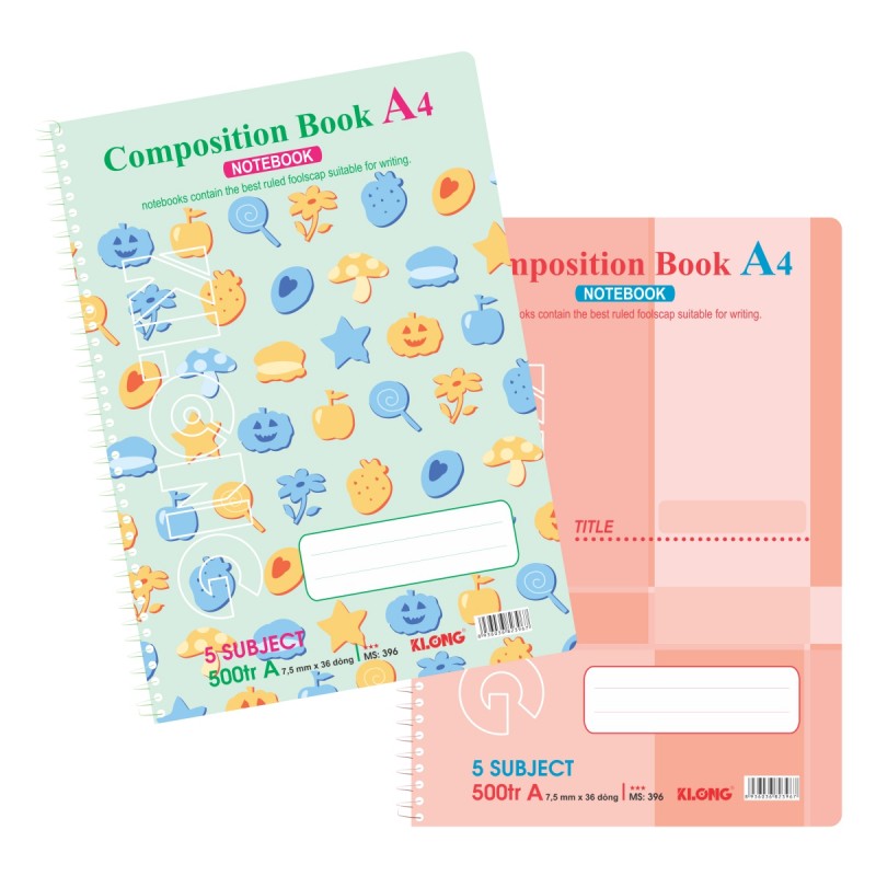 Sổ lò xo đơn A4 - 500 trang; Klong 396