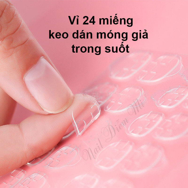 [HCM]Vỉ 24 miếng keo dán móng giả không làm hư móng (giá 2 vỉ)
