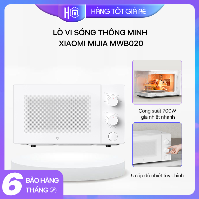 Lò vi sóng thông minh Xiaomi Mijia MWB020 dung tích 20L công suất 700W làm nóng 360 độ