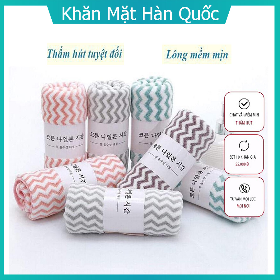 Khăn Mặt Lông Cừu Hàn Quốc Siêu Mềm Siêu - Khăn rửa mặt Hàn Quốc , khăn mặt ,khăn mặt mềm, chất liệu cotton siêu thấm,Khăn mặt bông- khăn mặt mềm, chất liệu cotton siêu thấm, an toàn cho da kich thước 50x30cm