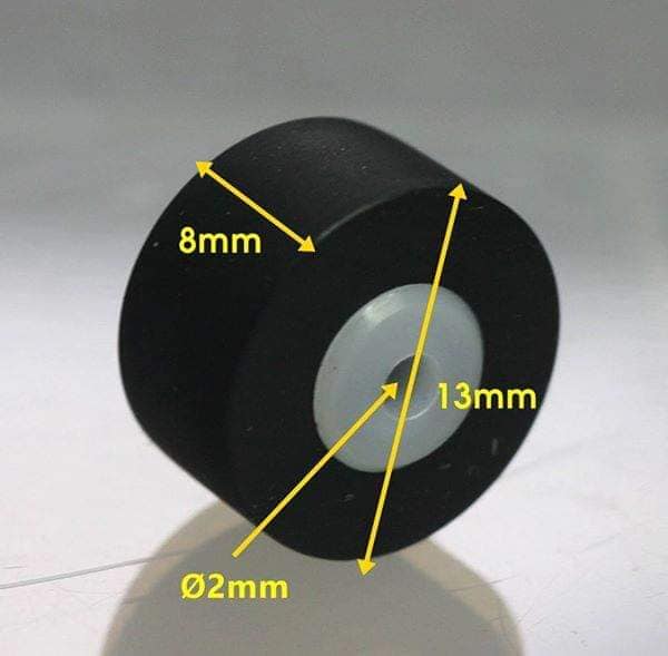 Bánh Tỳ Cho Đài Cassette cỡ 13x8x trục nhỏ 2mm