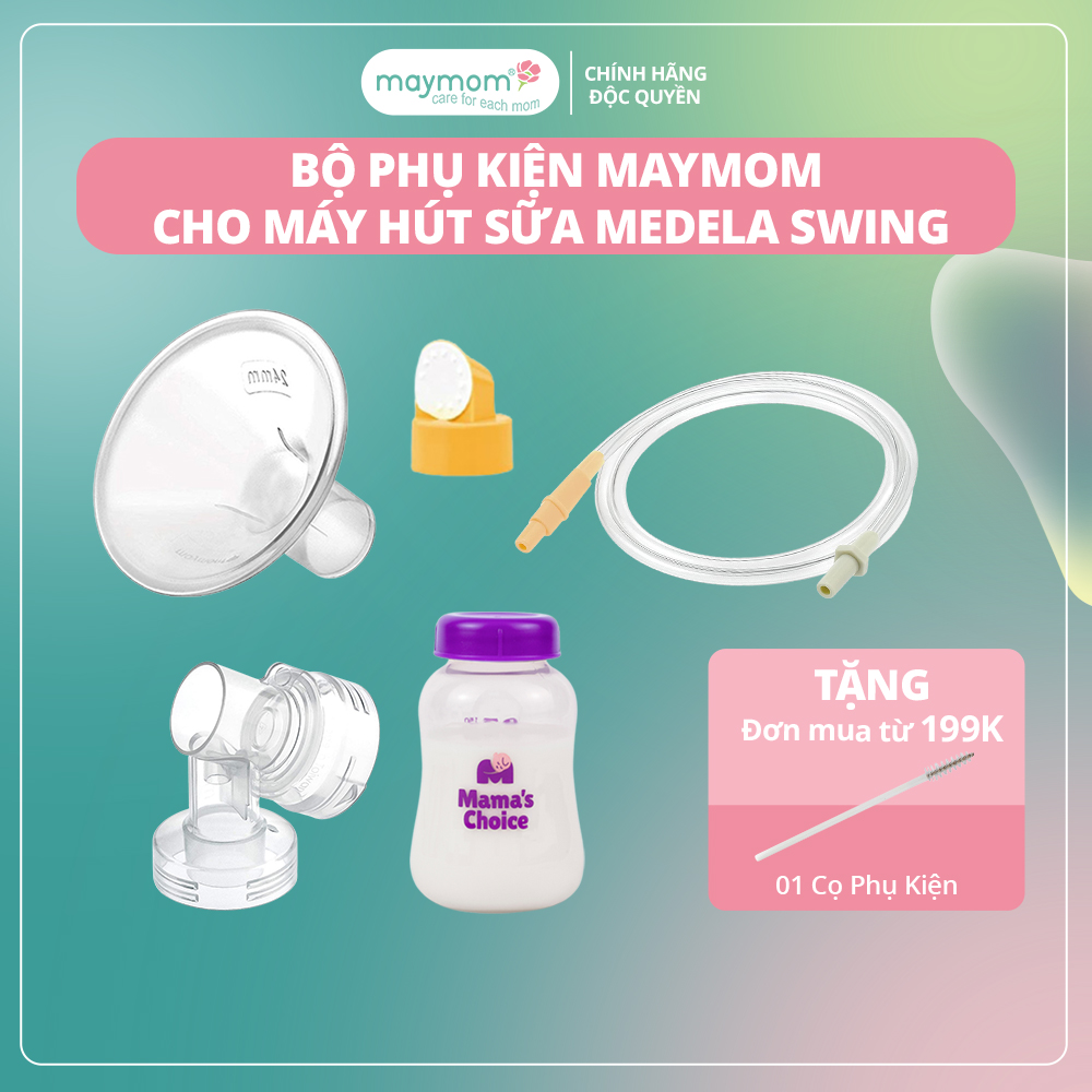 Phụ Kiện Máy Hút Sữa Medela Thương Hiệu Maymom, Tương Thích Máy Medela Swing, Nhiều Lựa Chọn Size Phễu Hút Sữa