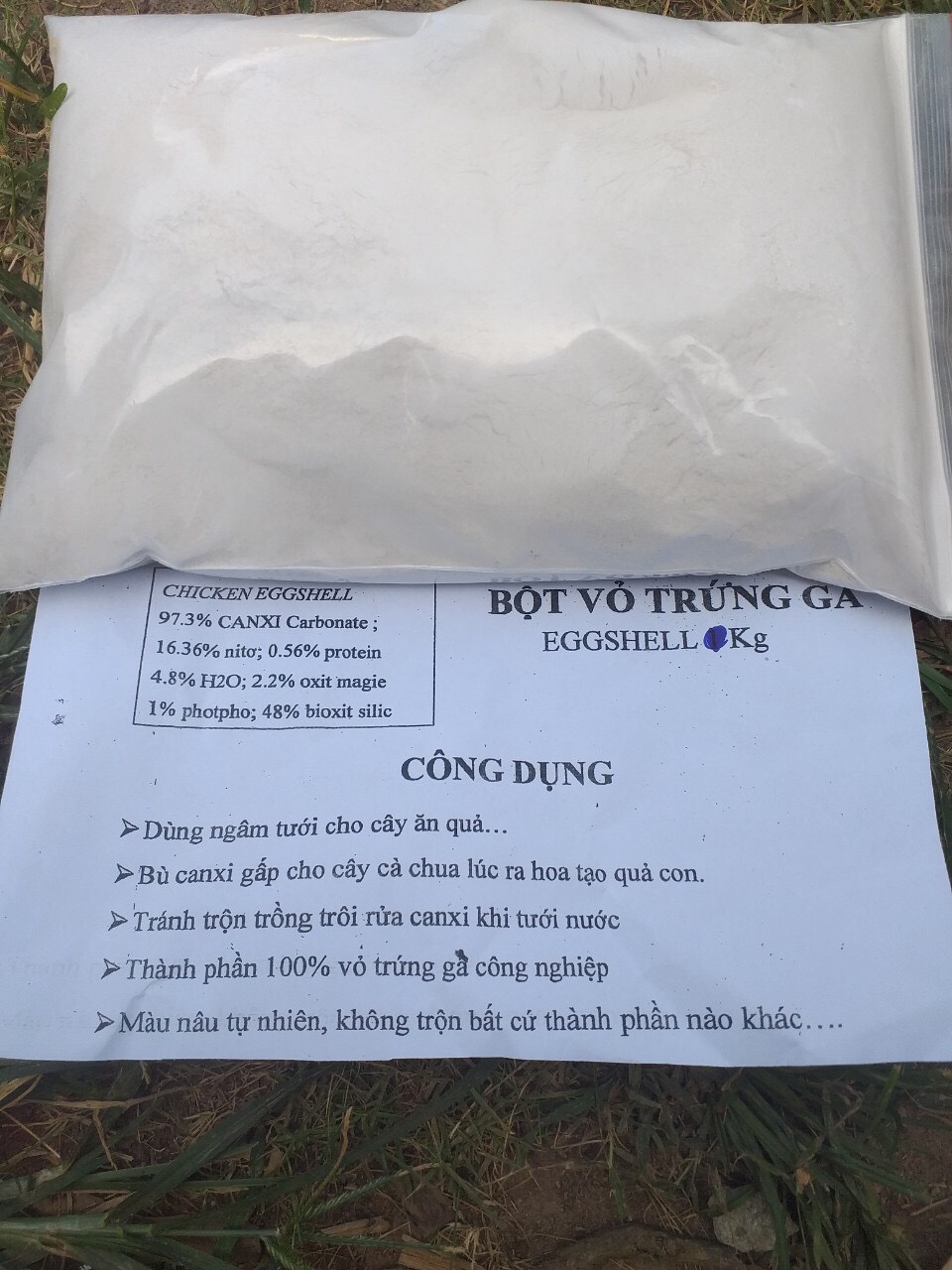 Vỏ trứng gà mịn (250gr) TẶNG 300gr Phân Cá khi mua 1kg