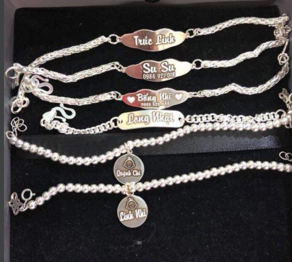 [HCM]Lắc bạc khắc tên cho bé lắc tay bạc cho bé lắc tay bạc thật lắc bạc cho bé trai lắc bạc cho bé gái vòng tay bạc khắc số điện thoại vòng tay khắc chữ theo yêu cầu vòng bạc khắc số điện thoại lắc bạc khắc theo yêu cầu