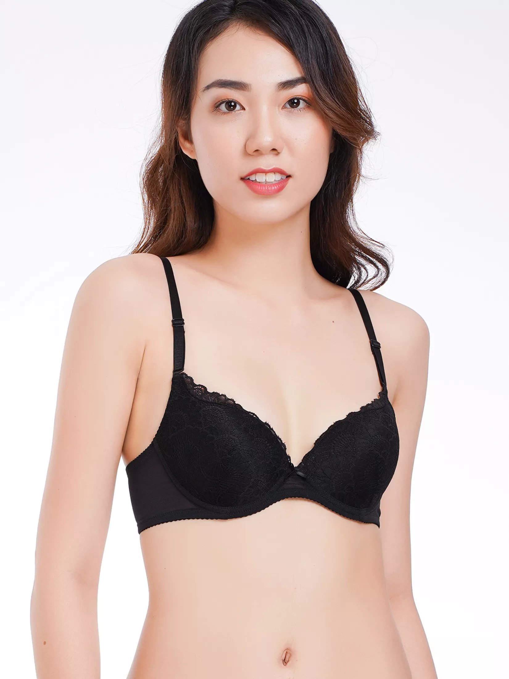 Áo ngực Misaki mút mỏng cúp ren phối dây lưng lưới VERA - 9107