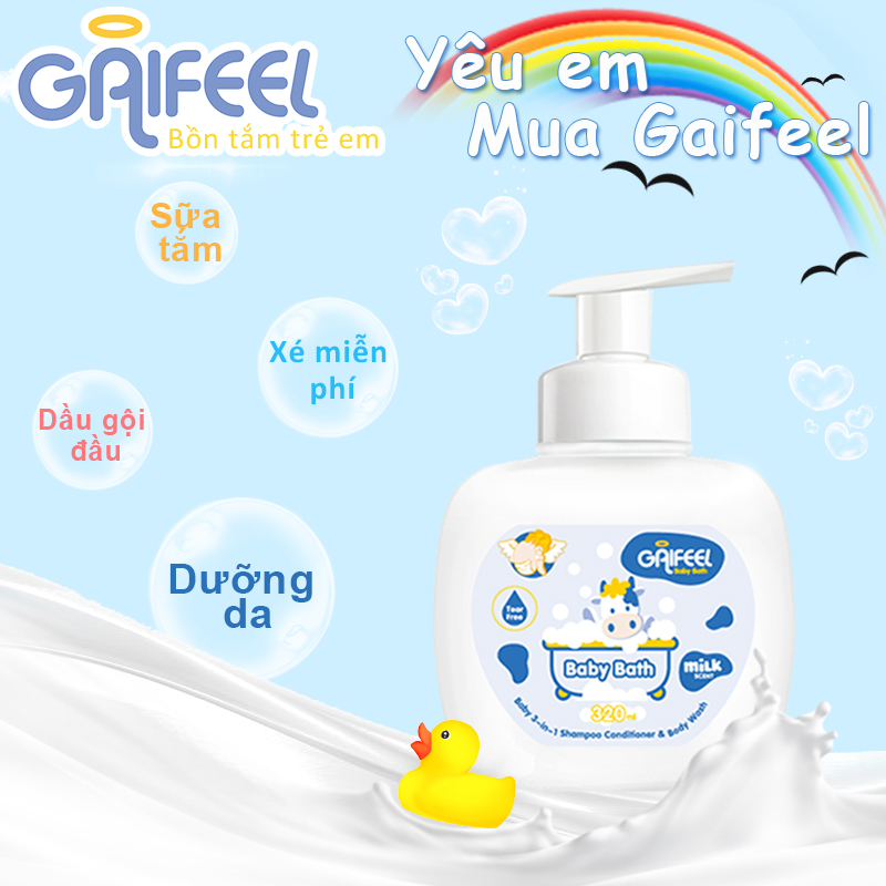 Sữa tắm GAIFEEL Sữa thơm sữa tắm Gel Sữa tắm cho bé hương sữa cho bé 320ml