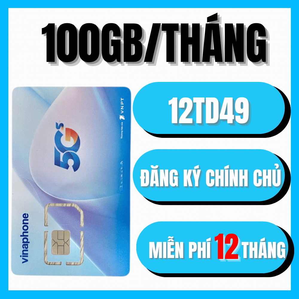 ( SIÊU DATA ) Sim 5G Vinaphone 1 TỶ GB INTERNERT Truy Cập Mạng + Miễn Phí Gọi Nội Mạng - Gói Cước 14BIG50Y - 12TD49 - FHAPPY - U1500 - 12D159V -SODA . FREESHIP - CHƯA KÍCH HOẠT