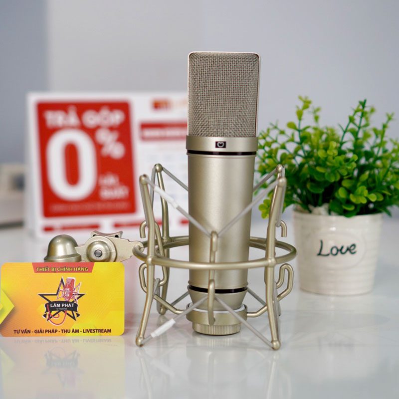 Mic thu âm max 87-pro-ii - micro 48v thu âm chuyên nghiệp - condenser microphone - dùng cho phòng thu, livestream, karaoke online