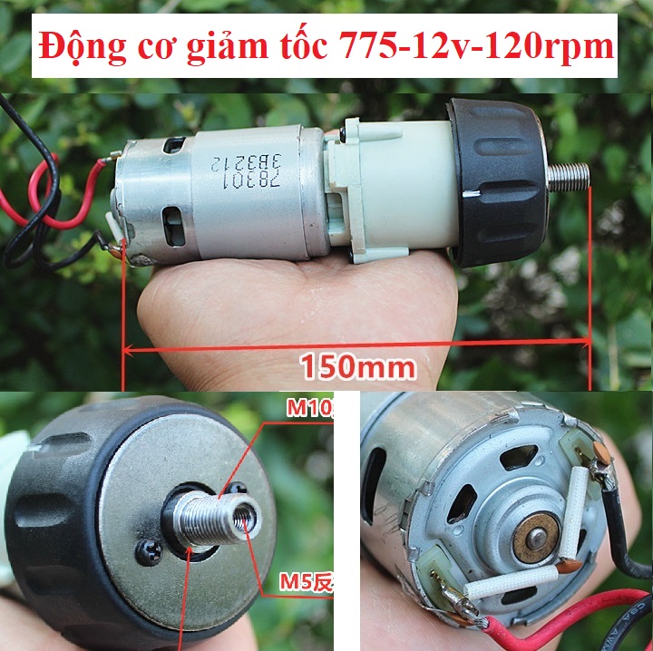 [HCM]Động cơ giảm tốc cỡ trung Motor 550 775