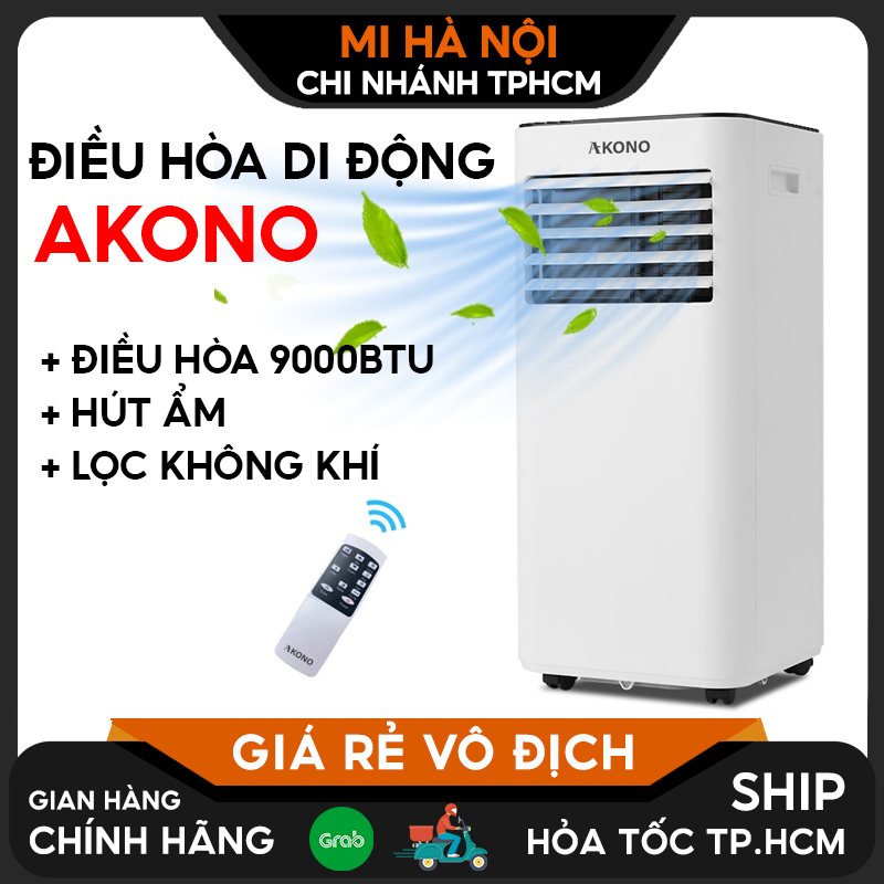 Điều hoà Di Động Akono Kiêm Hút Ẩm, Lọc Không Khí