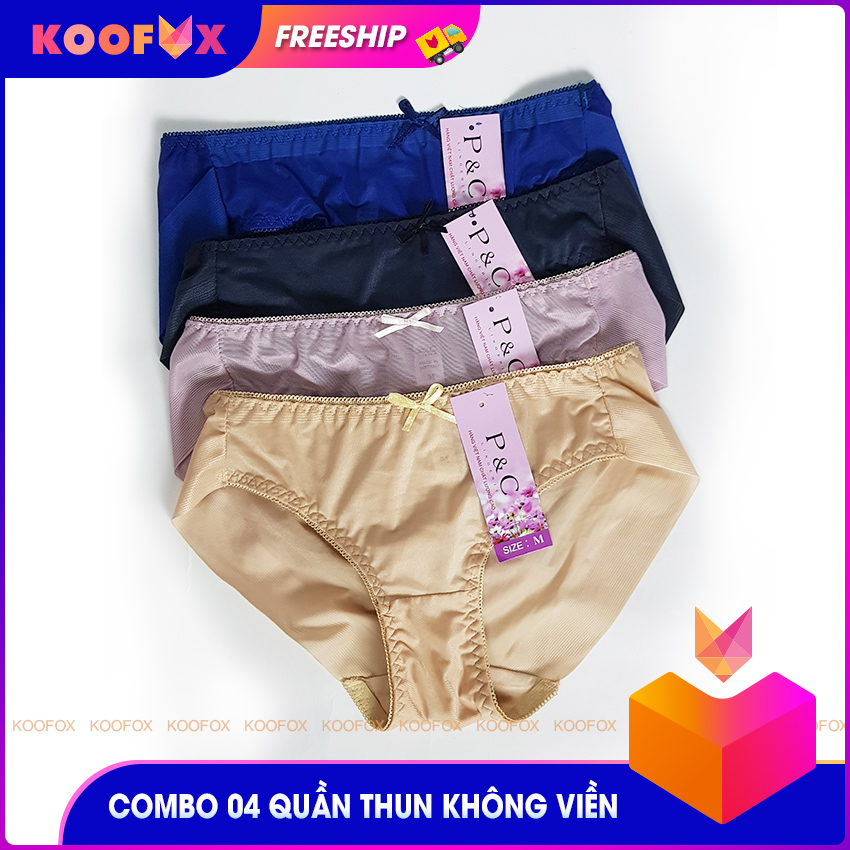 [SIÊU MỀM🌸] Combo 04 Quần Lót Nữ Mini Thun Lạnh 4 Chiều Không Viền Siêu Thoải Mái, Chất Liệu Cao Cấp - KOOFOX