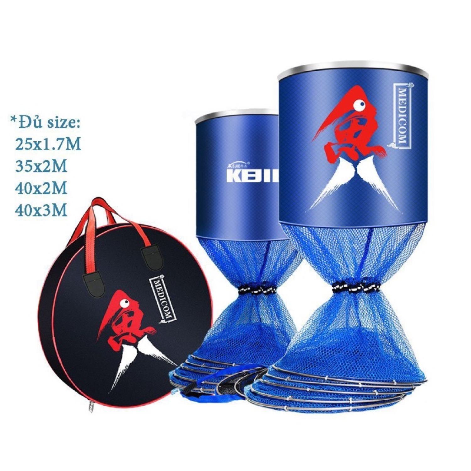 Giỏ Đựng Cá Rọng Đựng Cá khung kim loại siêu bền, túi đựng cá, dòng cao cấp-chất lượng giá rẻ - RC1