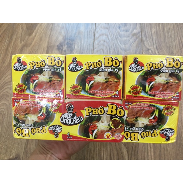 Gia vị phở bò ông Chà Và 1 hộp 4 viên (Combo 5 hộp)