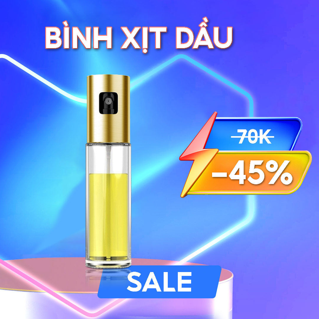 Bình xịt dầu ăn phun sương cầm tay KIPOR KP-XD01 - Chai thuỷ tinh cao cấp - Tiện lợi, dễ sử dụng