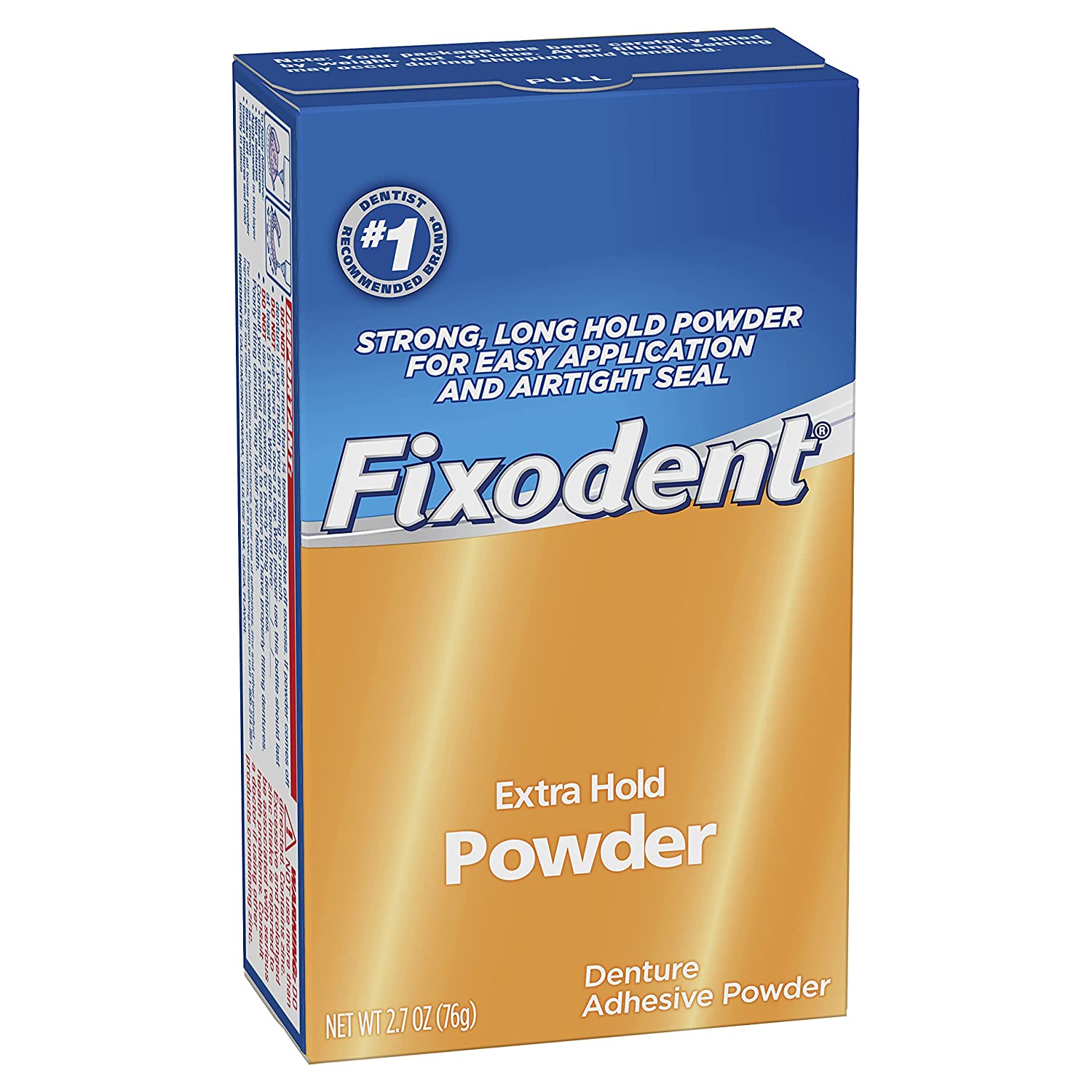 Fixodent Keo dán răng giả dạng bột siêu kết dính. Fixodent Extra Hold Denture Adhesive Powder 2.7 Oz 75g
