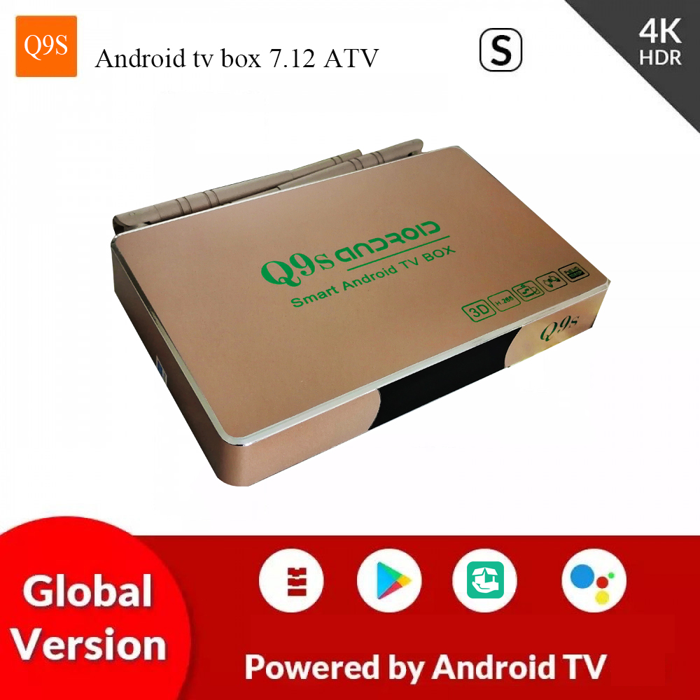 Android Tivi Box Q9s - 02 Anten chuẩn  cập nhật toàn diện đầy đủ phụ kiện cho cả tivi đời cũ đời mới