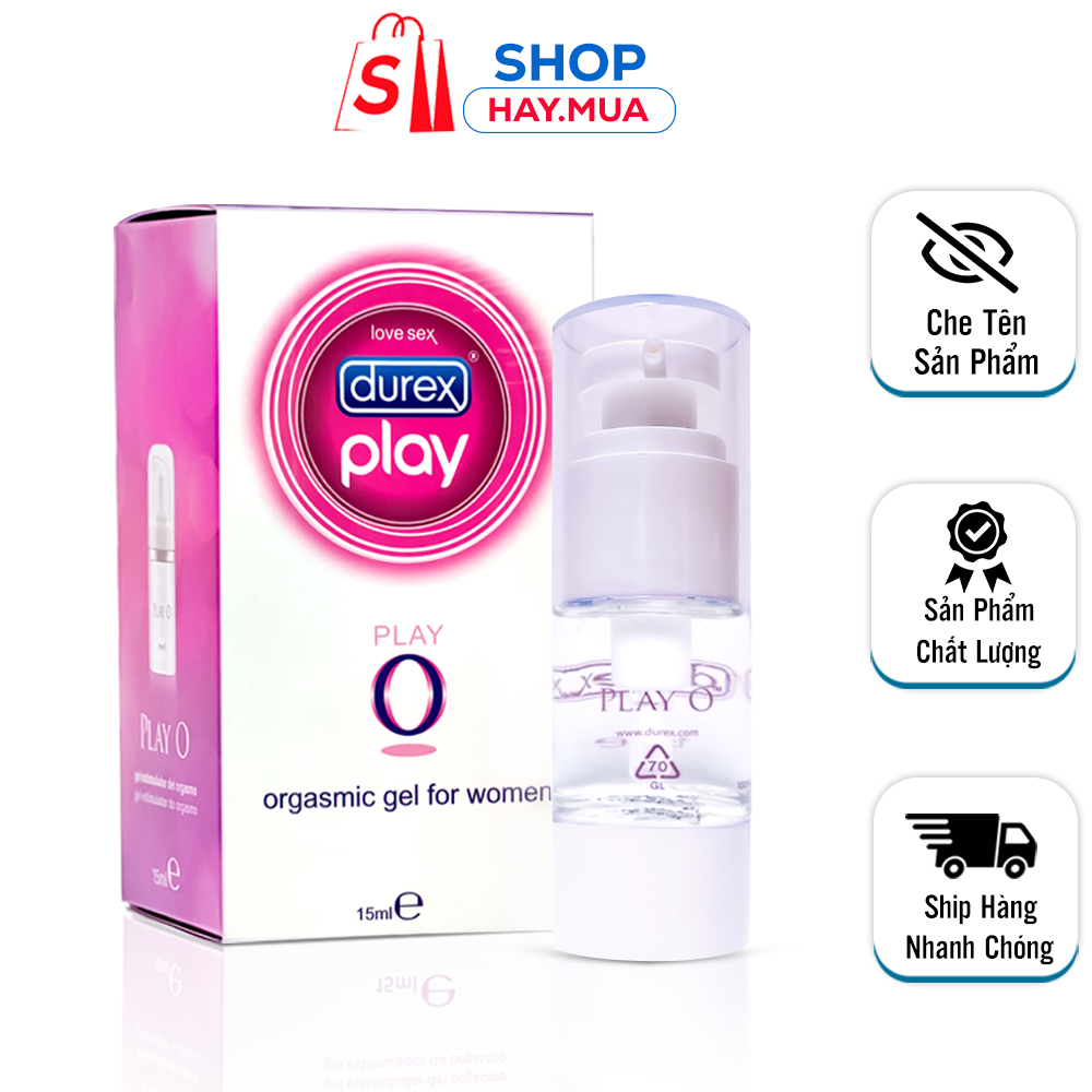 Gel Bôi Trơn Kích Thích Nữ Durex Play O (15ml) - Gel Gốc Nước, Nhẹ Dịu & Lành Tính Cho Nàng Yêu Thăng Hoa