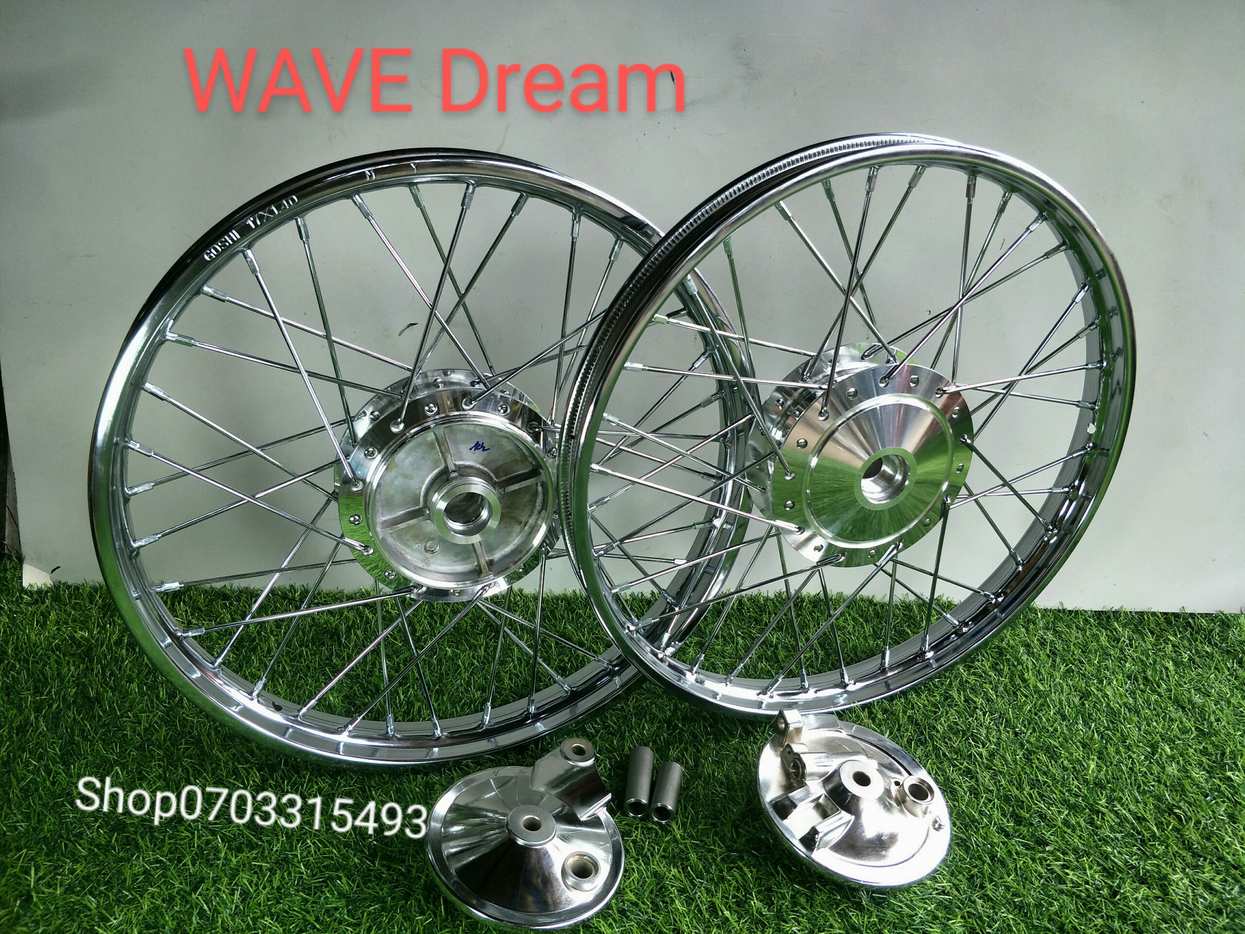CẶP BÁNH CĂM WAVE DREAM MẠ CROM NIỀN GOSHI 1.2 1.4 FULL 2 MÁ ĐÙM